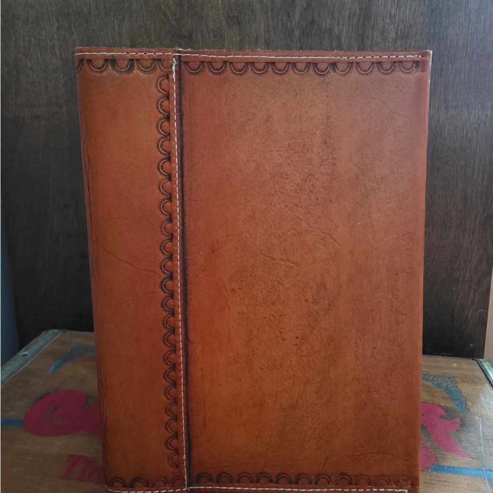 Hand Crafted Brown Leather Notebook Cover